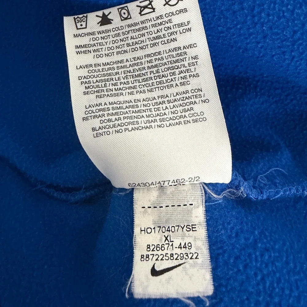 Nike Dri-FIT Mens XL Royal Blue Pullover Hoodie Sweatshirt Athleisure‎ Cozy